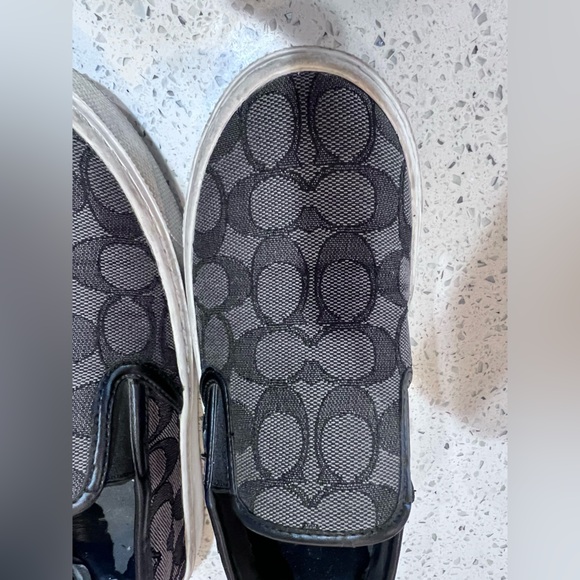 Coach Women’s Black Slip-On Trainers Sneakers GUC size 7.5 - Picture 8 of 14